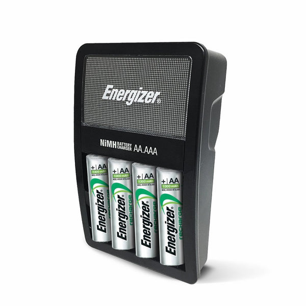 Energizer Rechargeable AA and AAA Battery Charger (Recharge Value) with 4 AA NiMH Rechargeable Batteries