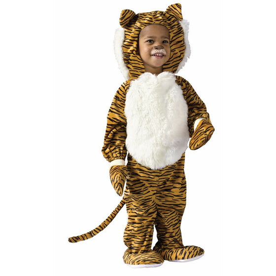 Fun World Costumes Baby's Cuddly Tiger Toddler Costume, Orange/Black, One size fits 3T-4T
