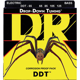 DR Strings DDT-65 Stainless Steel Bass Guitar Strings, Extra Heavy