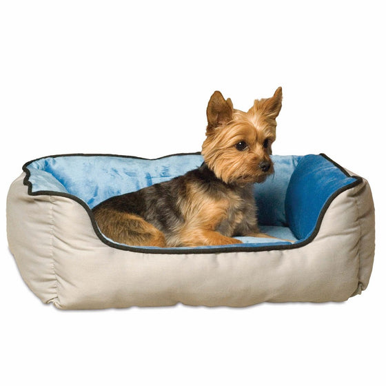 K&H Pet Products Self-Warming Lounge Sleeper Pet Bed Small Gray/Blue 16" x 20"
