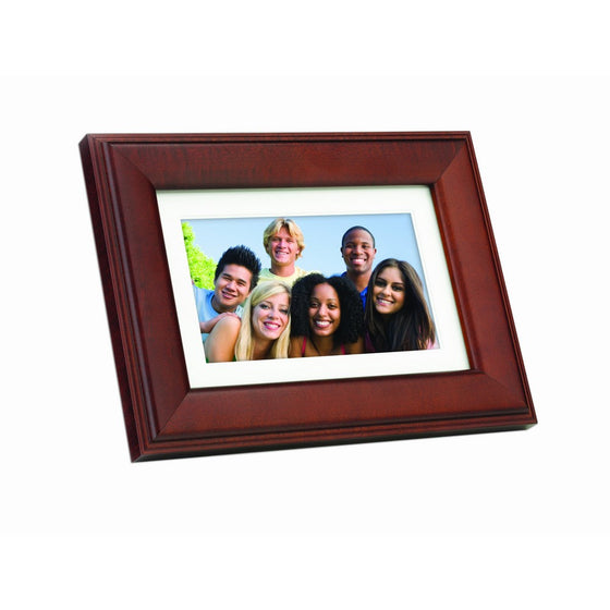 GiiNii GN-705W 7-Inch Artforme Digital Picture Frame with Real Wood Frame (Brown)