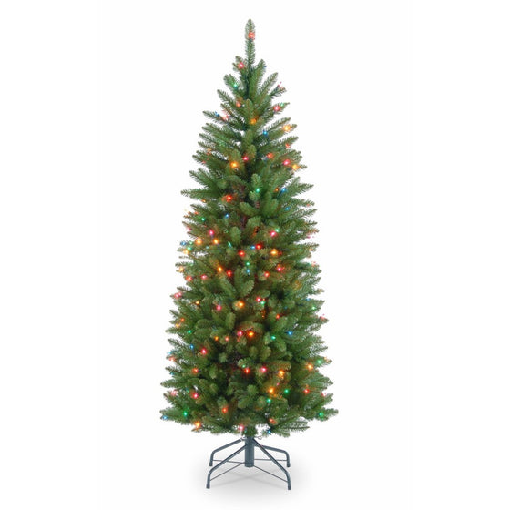 National Tree 4.5 Foot Kingswood Fir Pencil Tree with 150 Multicolor Lights (KW7-313-45)