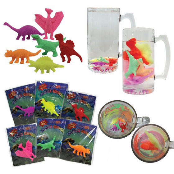 US Toy, Lot of 12 Assorted Water Growing Dinosaurs