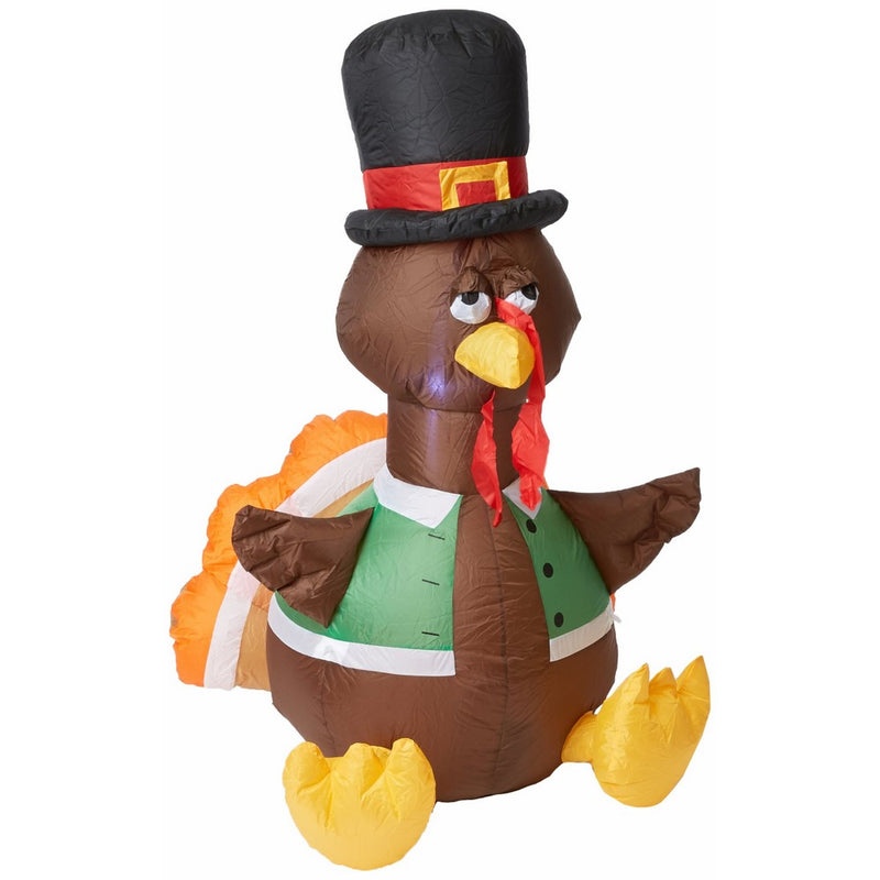 Gemmy Inflateables Holiday G08 26396 Air Blown Outdoor Happy Turkey Decor