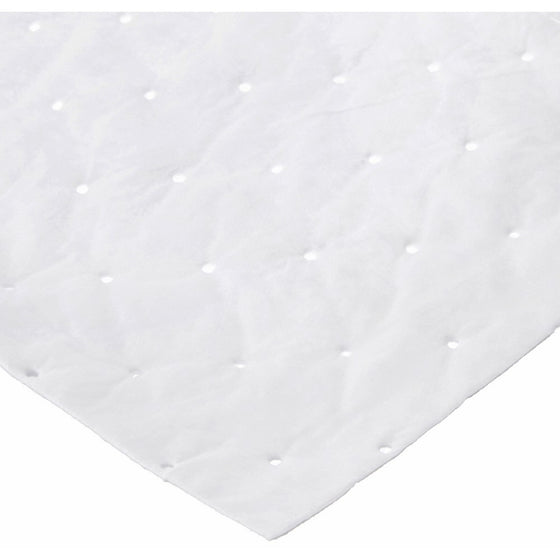SpillTech WPB100S Polypropylene Oil-Only SonicBonded Singleweight Mat Pad, 19" Length x 15" Width, White (Pack of 100)