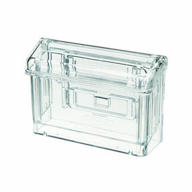 Deflecto Grab-A-Card Outdoor Business Card Holder, 4 1/4"W x 2 3/4"H x 1 1/2"D, Clear (70901)
