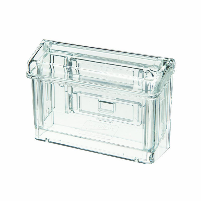 Deflecto Grab-A-Card Outdoor Business Card Holder, 4 1/4"W x 2 3/4"H x 1 1/2"D, Clear (70901)