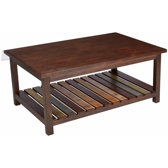 Ashley Furniture Signature Design - Mestler Coffee Table - Cocktail Height - Rectangular - Rustic Brown