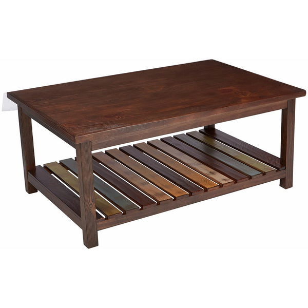 Ashley Furniture Signature Design - Mestler Coffee Table - Cocktail Height - Rectangular - Rustic Brown