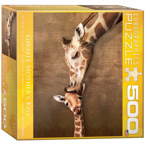 Giraffe Mother's Kiss Puzzle, 500-Piece