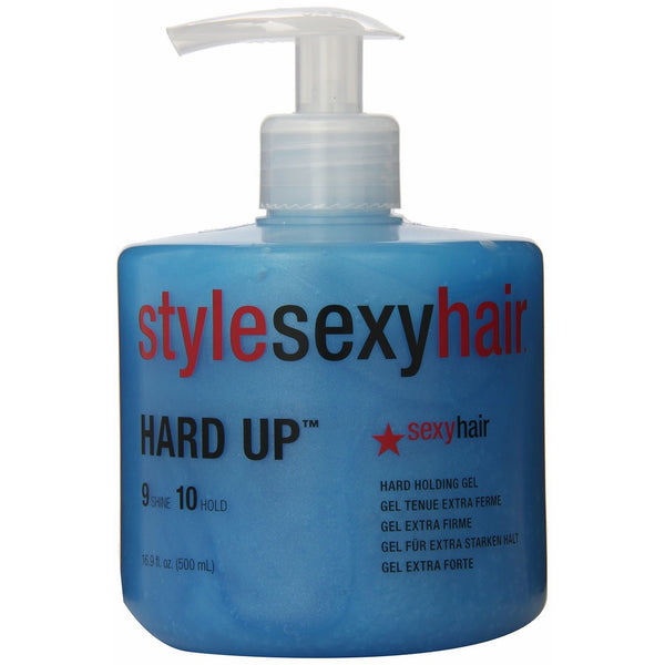 Style Sexy Hair Hard Up Gel - Shine 9 / Hold 10, 16.9-Ounce Pump Bottle