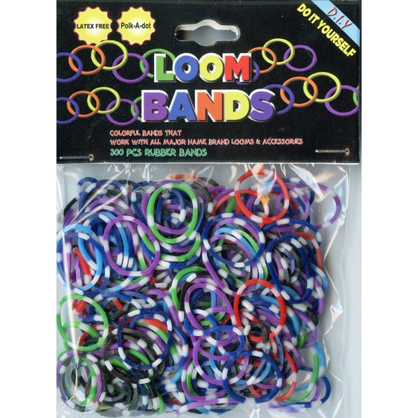 Refill Band Value Packs - 600 Multicolored Polka Dot with 25 S Clips