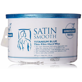 Satin Smooth Titanium Blue Wax, 14 Ounce