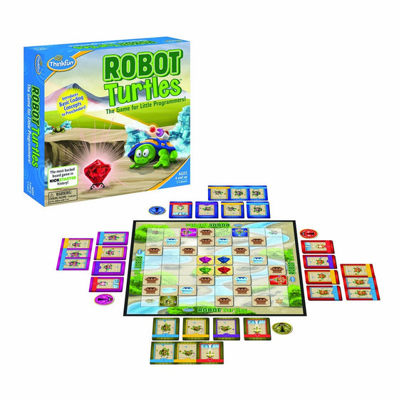 Think Fun Robot Turtles STEM Toy and Coding Board Game for Preschoolers - Made Famous on Kickstarter, Teaches Programming Principles to Preschoolers