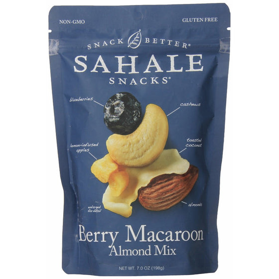 Sahale Snacks Berry Macaroon Almond Trail Mix, Berry Macaroon, Gluten-Free Snack, 7 Ounces