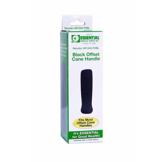 Essential Medical Supply W1340-fhbl Foam Handle for Offset Cane, Black