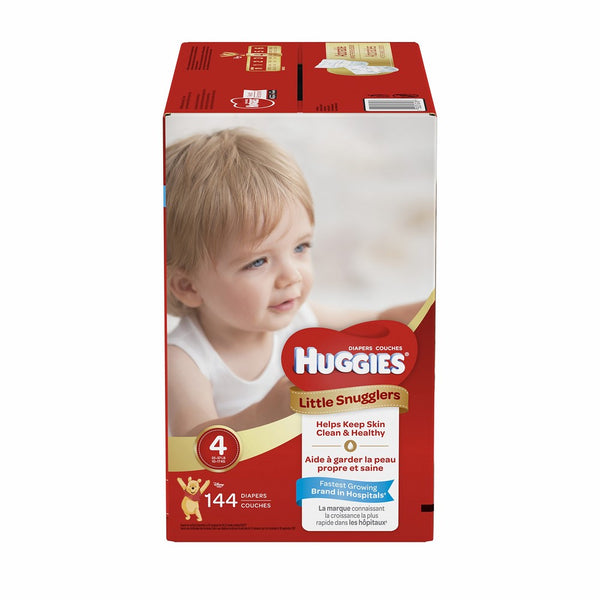 Huggies Little Snugglers Baby Diapers, Size 4, 144 Count, ECONOMY PLUS (Packaging May Vary)