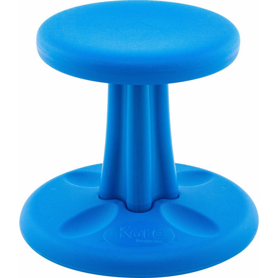 Kore Patented WOBBLE Chair | Now with Antimicrobial Protection | Stem Flexible Seating | Made in the USA - Active Sitting for Kids - Preschool, Blue (12in)