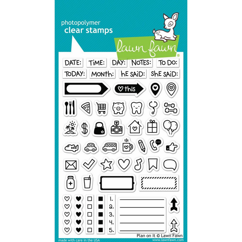 Lawn Fawn Clear Stamp - Plan On It