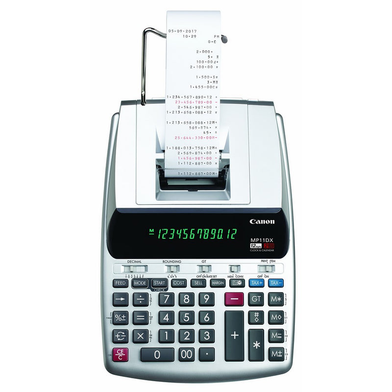 Canon Office Products 2198C001 Canon MP11DX-2 Desktop Printing Calculator with Currency Conversion, Clock and Calendar