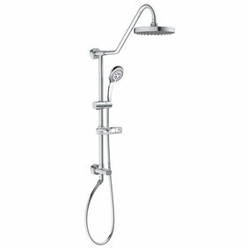 PULSE ShowerSpas 1011-CH Kauai III Retro-Fit Shower System, with 8" Rain Showerhead, 5-Function Hand Shower, Adjustable Slide Bar and Soap Dish, Polished Chrome Finish