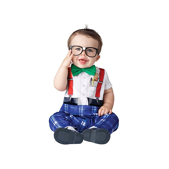 InCharacter Baby Boy's Nursery Nerd Costume, White/Blue, Small