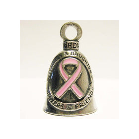 Guardian Breast Cancer Awareness Ribbon Motorcycle Biker Luck Gremlin Riding Bell or Key Ring
