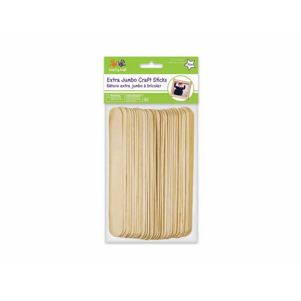 Multicraft Imports Extra Jumbo Craft Sticks-Natural 7.9 inch x 0.8 inch 25/Pk