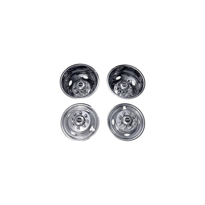 Pacific Dualies 32-1950A Polished 19.5 Inch 8 Lug Polished Stainless Steel Wheel Stimulator Kit for 2003-2004 Ford F450/F550 Truck