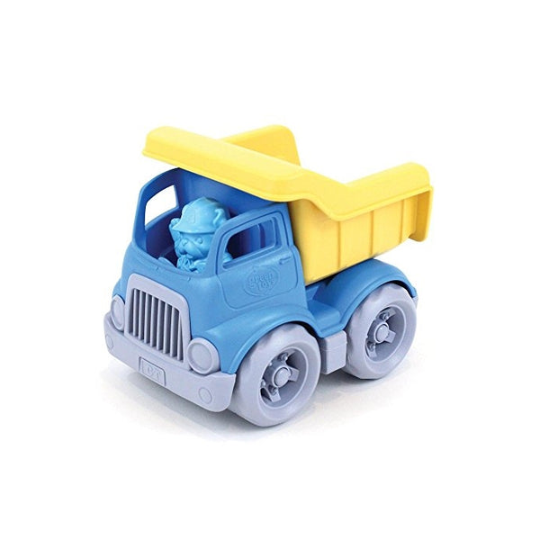 Green Toys Dumper Construction Truck - Blue/Yellow Toy, Blue and Yellow, 5.75x7.5x5.5