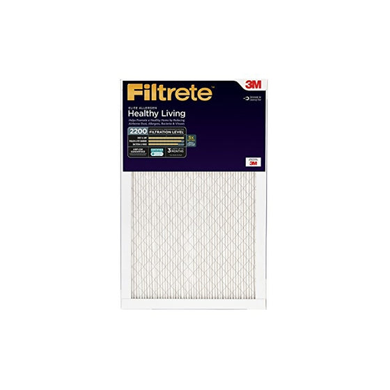 Filtrete Healthy Living Elite Allergen Reduction Filter, MPR 2200, 16 x 20 x 1-Inches, 2-Pack