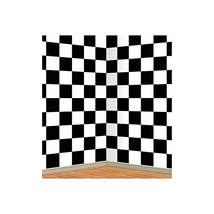 Checkered Backdrop Party Accessory (1 count) (1/Pkg)