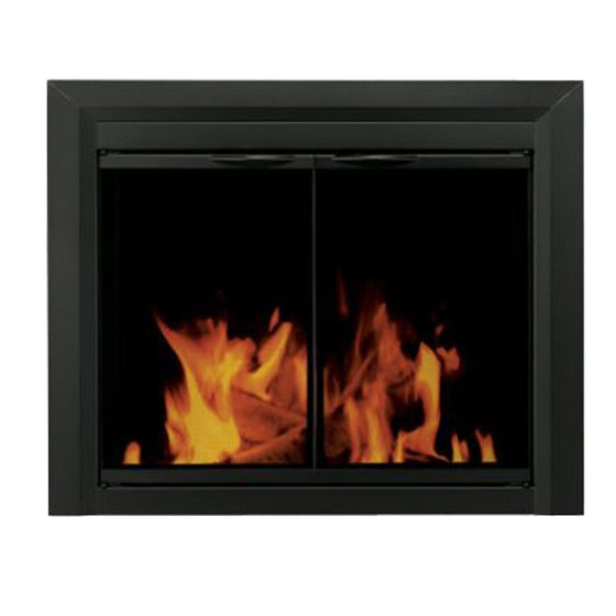 Pleasant Hearth CL-3000 Carlisle Fireplace Glass Door, Black, Small