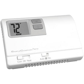 ICM Controls SC2010L Thermostat, 1-Stage Heat/Cool or Heat Pump, Backlit, Dual Power