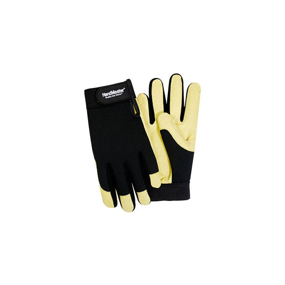 Magid PGP07T Magid Spandex and Leather Work Glove, Black/Beige, Medium