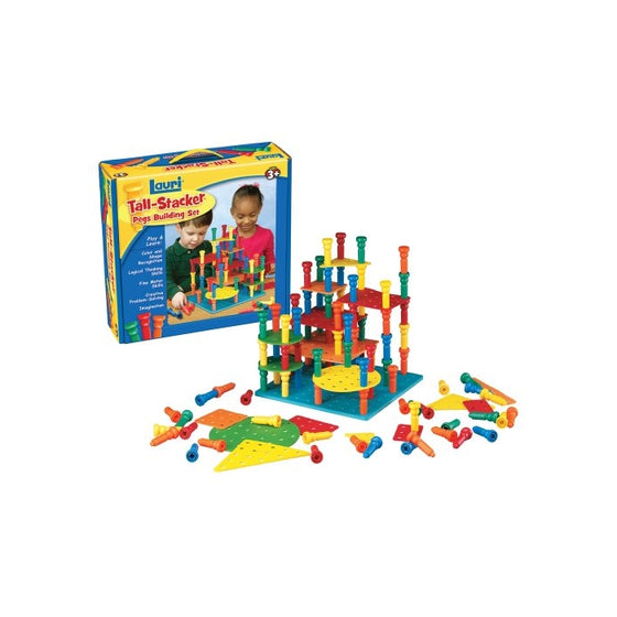 Lauri Tall-Stacker Pegs Building Set
