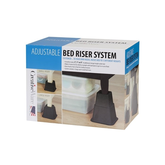 Creative Bath Products Adjustable Bed Riser System, Set of 8