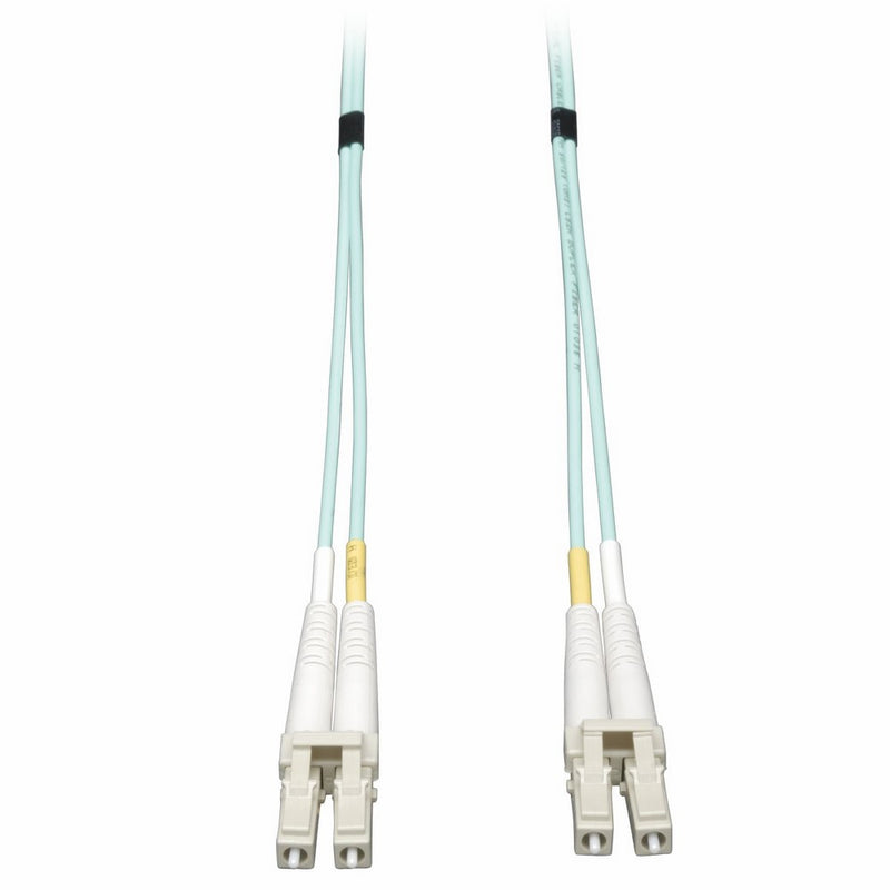 Tripp Lite 10Gb Duplex Multimode 50/125 OM3 LSZH Fiber Patch Cable, (LC/LC) - Aqua, 10M (32-ft.)(N820-10M)