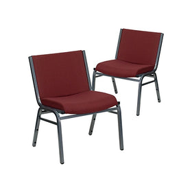 Flash Furniture 2 Pk. HERCULES Series Big & Tall 1000 lb. Rated Burgundy Fabric Stack Chair