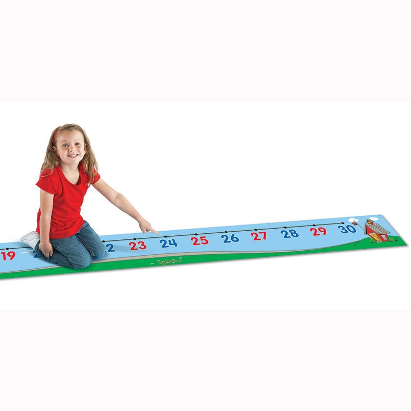 Learning Resources 0-30 Number Line Floor Mat, Blue