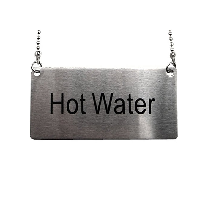 Stainless Steel Hanging Chain Hot Water Sign