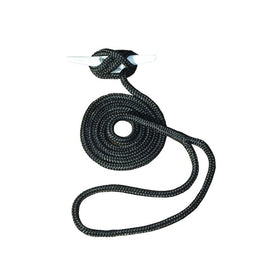 Invincible Marine 20-Foot Double Braid Nylon Dock Line, 3/8-Inch by 20-Feet, Black