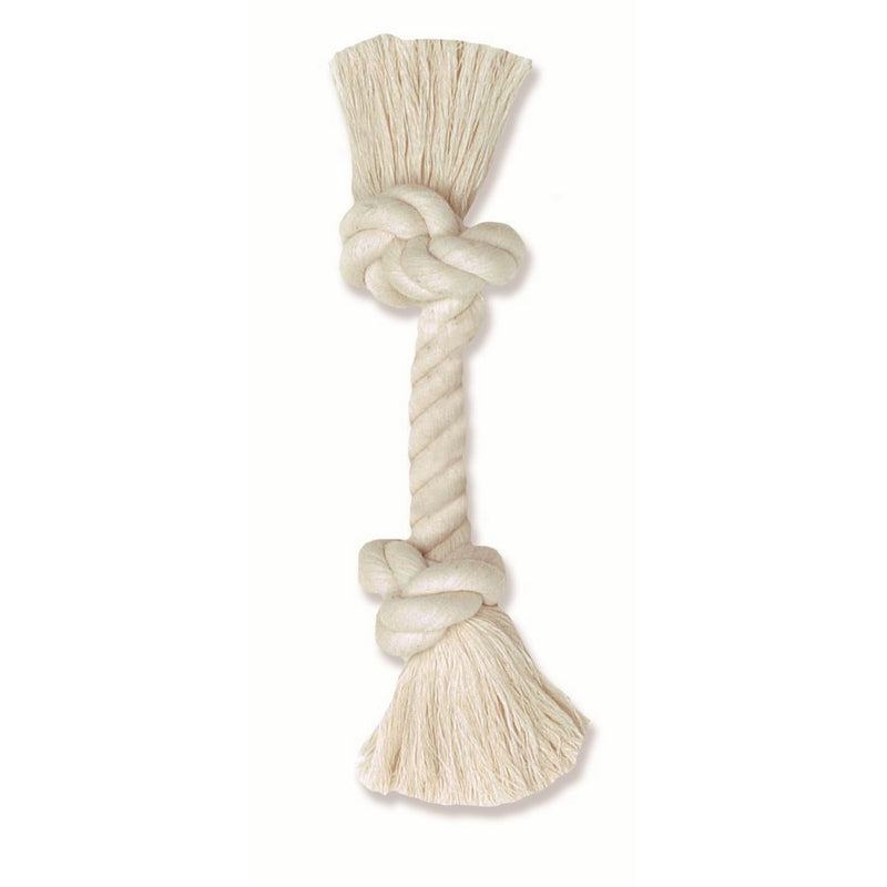 Mammoth Flossy Chews 100-Percent Cotton White Rope Bone, Small, 9-Inch
