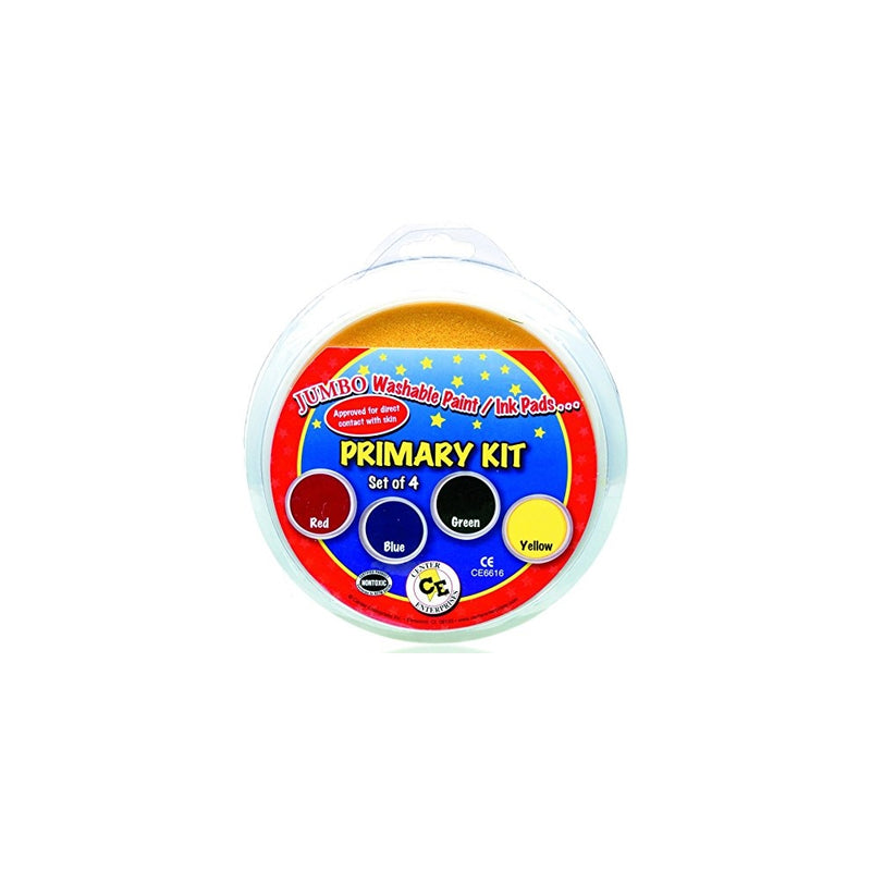 Center Enterprises Ready2Learn Washable paint/Ink Stamp Pads primary set of 4