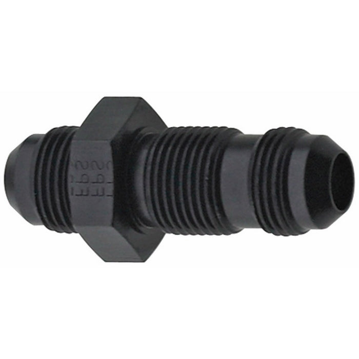 Fragola 483208-BL Black Size (-8) Straight Bulkhead Fitting
