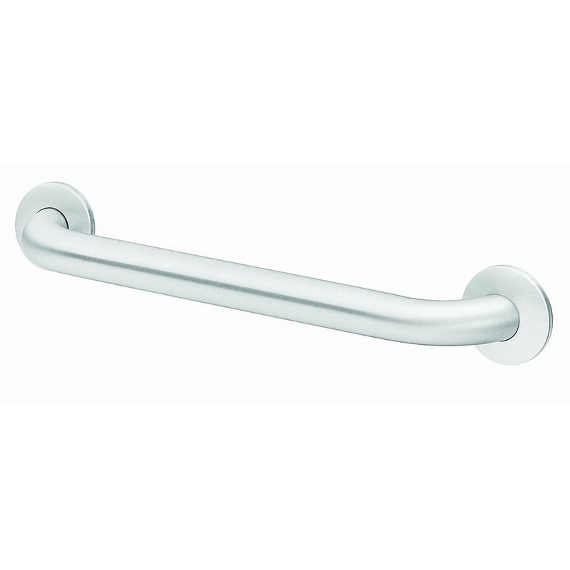 Bradley 8120-001180 Heavy Duty Stainless Steel Standard Grab Bar with Concealed Mounting, 1-1/2" OD x 18" Length
