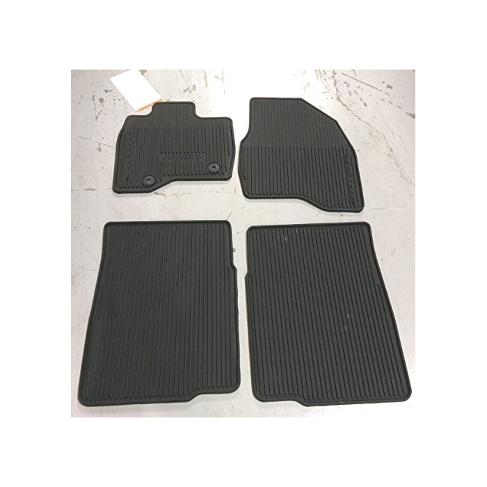 Oem Factory Stock 2015 2016 Ford Explorer Black Ebony Rubber All Weather Floor Mats Set 4-pc Front & Rear