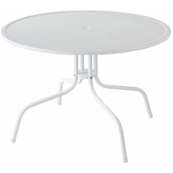 Crosley Furniture Griffith 40-Inch Metal Outdoor Dining Table - Alabaster White