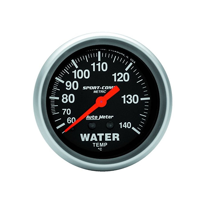 Auto Meter 3431-M Sport-Comp Mechanical Metric Water Temperature Gauge