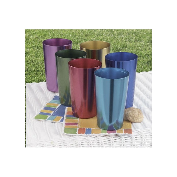 Set of Six Anodized Aluminum Tumblers